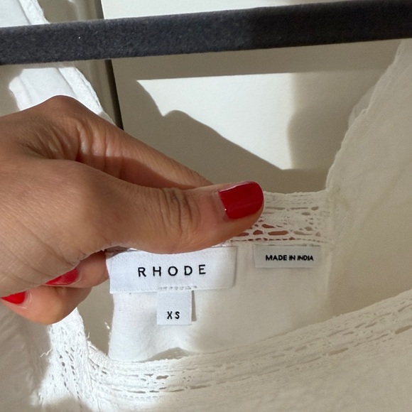 RHODE White Ruffled Blouse - Picture 3 of 6